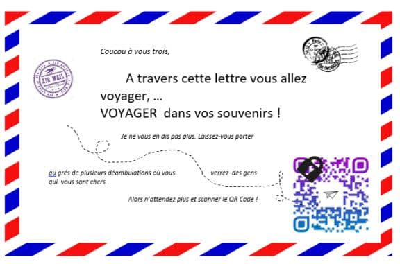 Mise en place d'un jeu de piste vidéo ludique composé de plusieurs messages de proches et de cadeaux pour de la famille vivant à l'étranger.